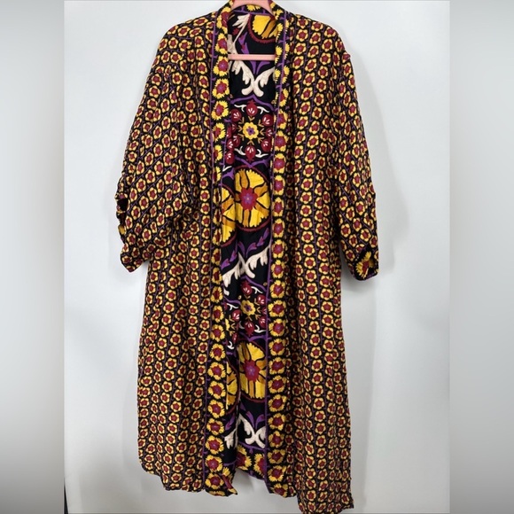 HAUTE HIPPIE Multi Color Eye-catching Robe One Size boho kimono - Picture 2 of 3